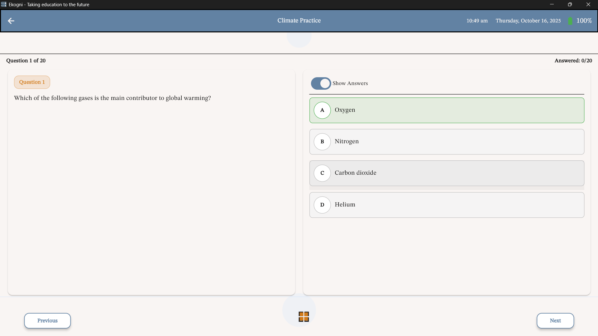 Practice with instant feedback